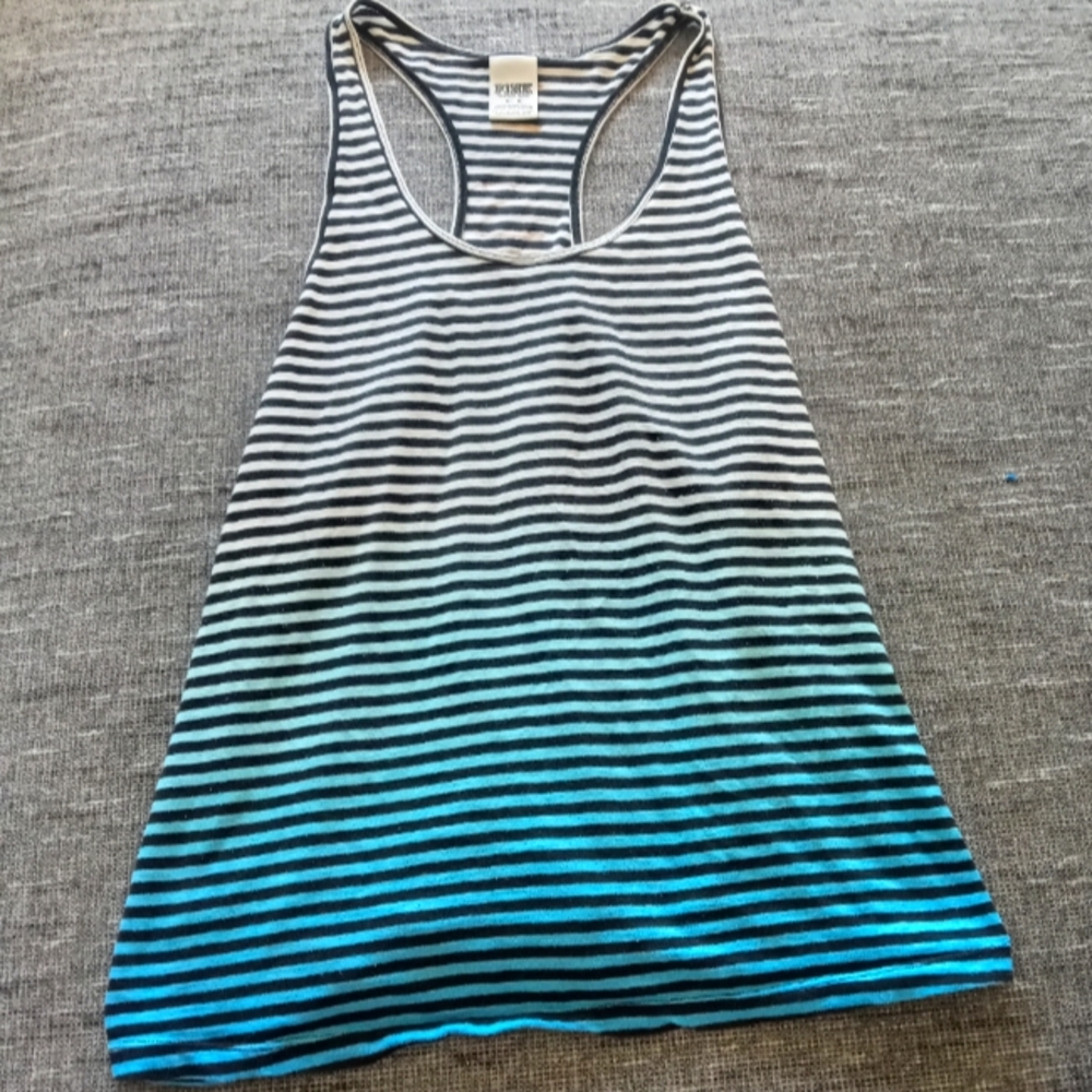 Pink Victoria Secret striped tank top medium